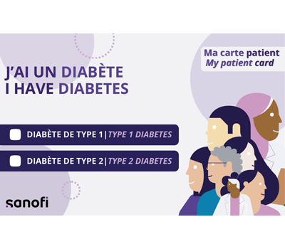 Ma carte patient - J'ai un diabète